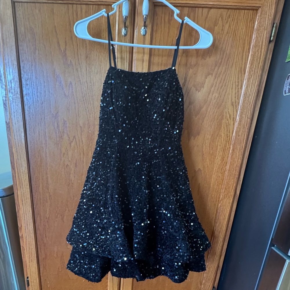 Dress black sequins sparkling